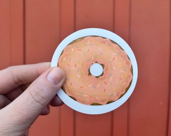 Painterly Donut Sticker - 3 inch