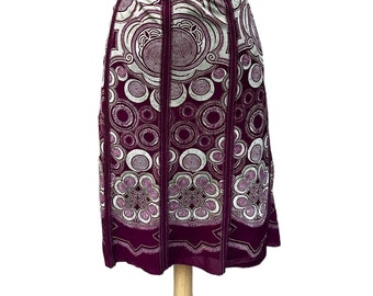 スカート VIVIENNE TAM Paisley Oriental Mesh Skirt 90s Vivienne Tam Mao Face Graffiti Nylon Mesh Full Club Kid Mini