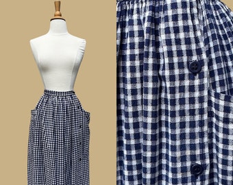 vintage Willi Smith plaid skirt | 80s designer sportswear