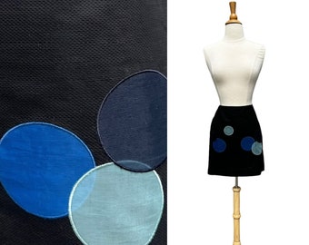 Mini-jupe bleu marine Moschino vintage | Créateur italien de haute couture des années 90