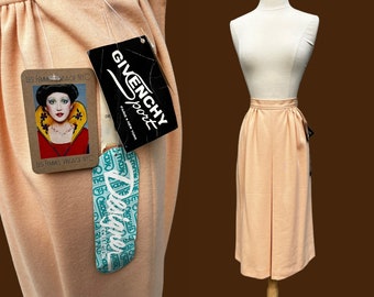 vintage Givenchy peach midi skirt | 70's High Fashion