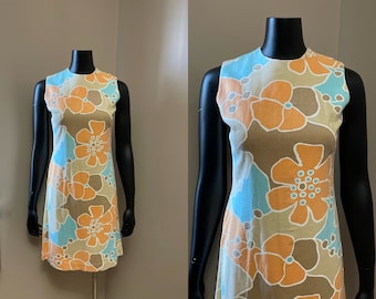 1960s flower power dress | 60's Mod California Resort