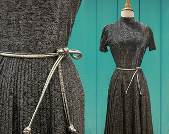 1960er Jahre Anne Fogarty Metallic Kleid • 60er Jahre Cocktail Abend