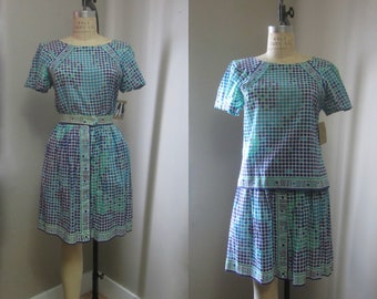 1960s Emilio Pucci top & skirt set | 60s Italian Designer Fashion