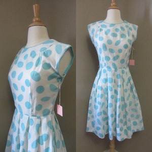 1950s atomic print dress 50's 60's mid century image 1