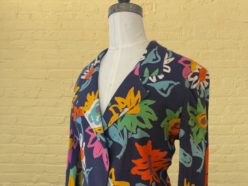 1980s Emanuel Ungaro Flower Blazer image 4