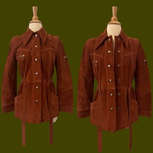 1970s rust suede jacket 60s 70s boho hippie image 9