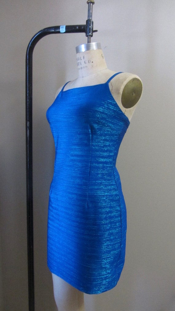 vintage electric blue mini dress | 90s Y2K cluele… - image 6