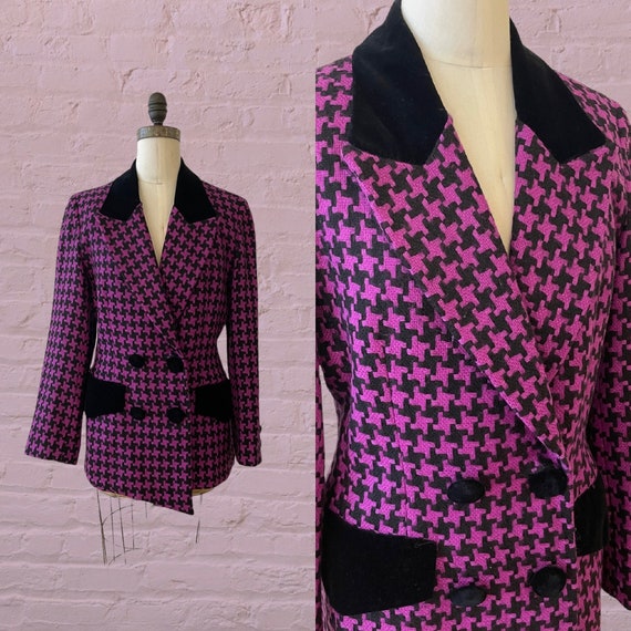 Vintage Lillie Rubin houndstooth blazer - image 1