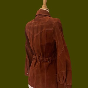 1970s rust suede jacket 60s 70s boho hippie image 8