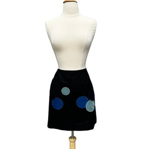 vintage Moschino navy mini skirt 1990s high fashion Italian designer image 2