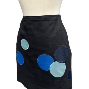 vintage Moschino navy mini skirt 1990s high fashion Italian designer image 7