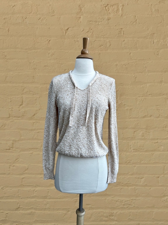 1970s Courreges oatmeal sweater | 60s 70s Andre Co