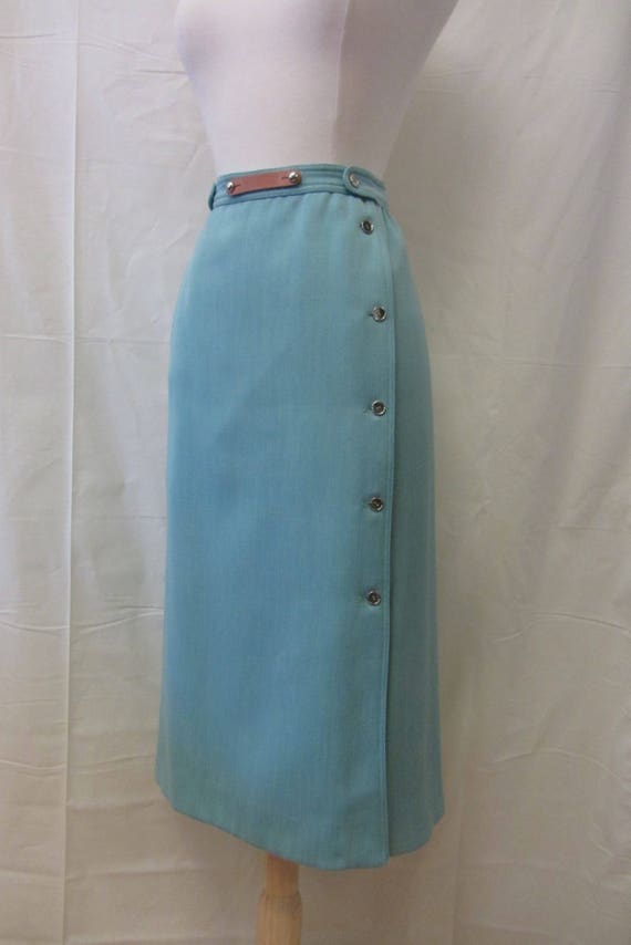 vintage Courrèges blue pencil skirt | 70's High F… - image 5