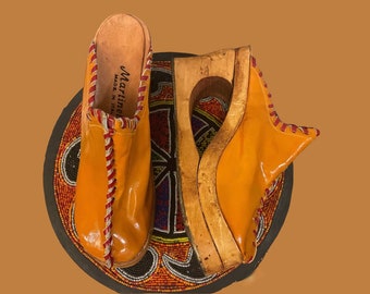 Muli scultorei platform anni 1970 / boho hippie anni '70