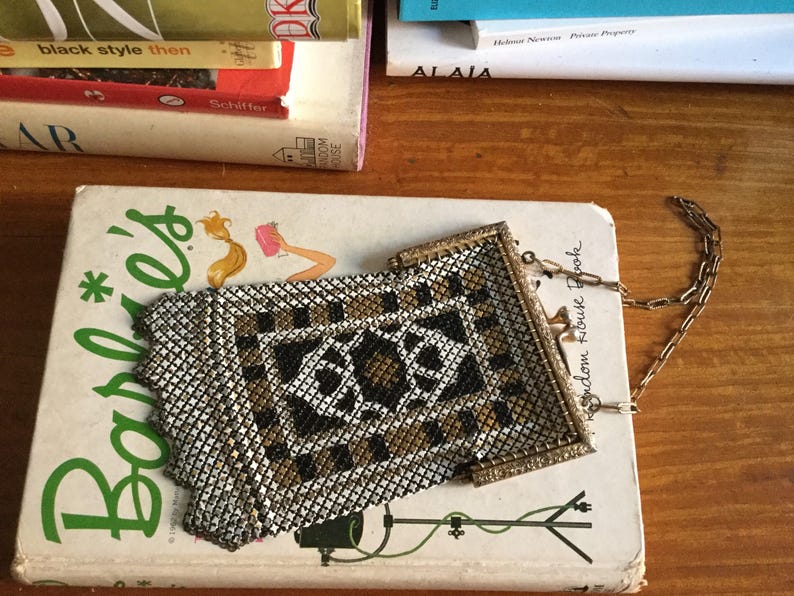 1920s Mandalian mesh purse Antique 20s art deco handbag imagem 1