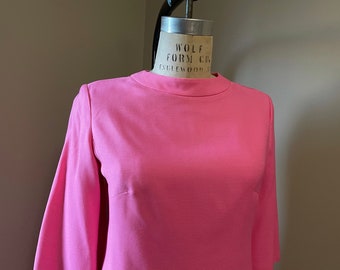 1960s Suzy Perette pink shift dress | 60's Modern Mid Century Classic MCM