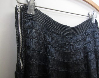1950s black raffia skirt | 50's Mid Century MCM New Look