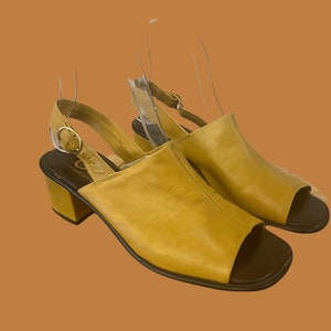 1970s mustard yellow sandals 60's 70's boho hippie image 8