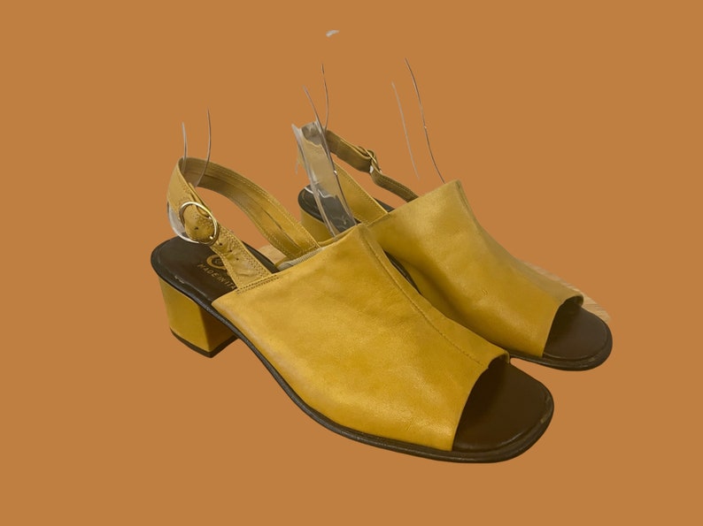 1970s mustard yellow sandals 60's 70's boho hippie image 8