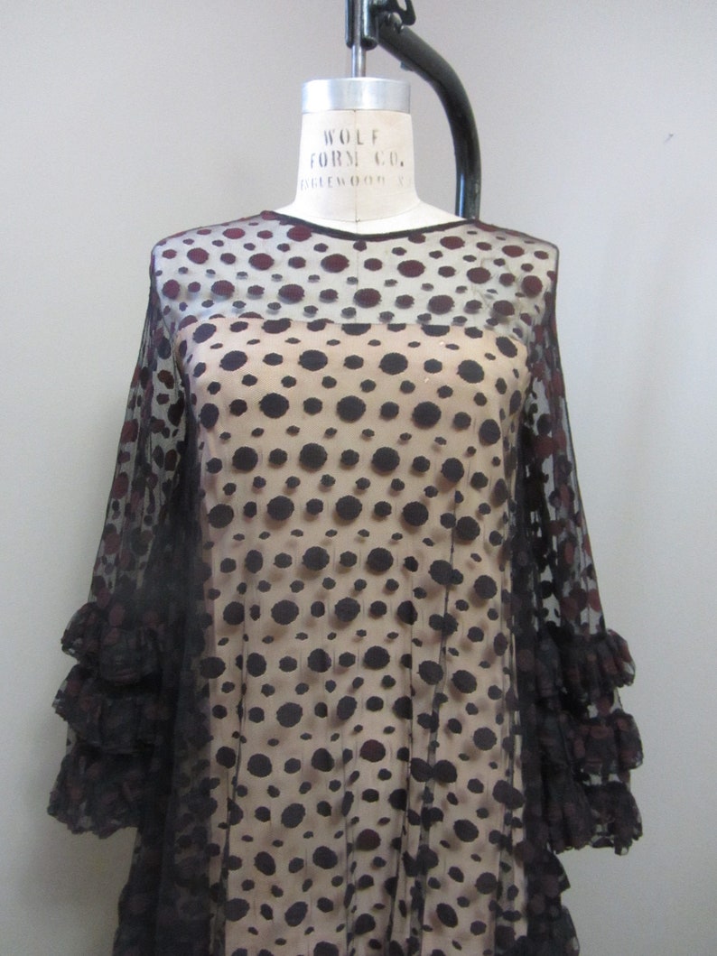 1960s brown babydoll dress 60's Go Go Small image 2