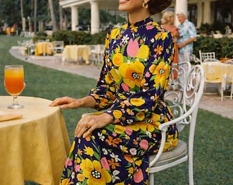 1970s Brenner Couture floral maxi dress | 60's 70's Boho