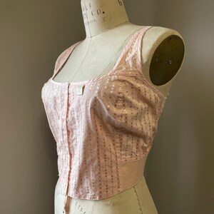 1920s antique blush pink brassiere 20s 30s flapper lingerie bra image 4