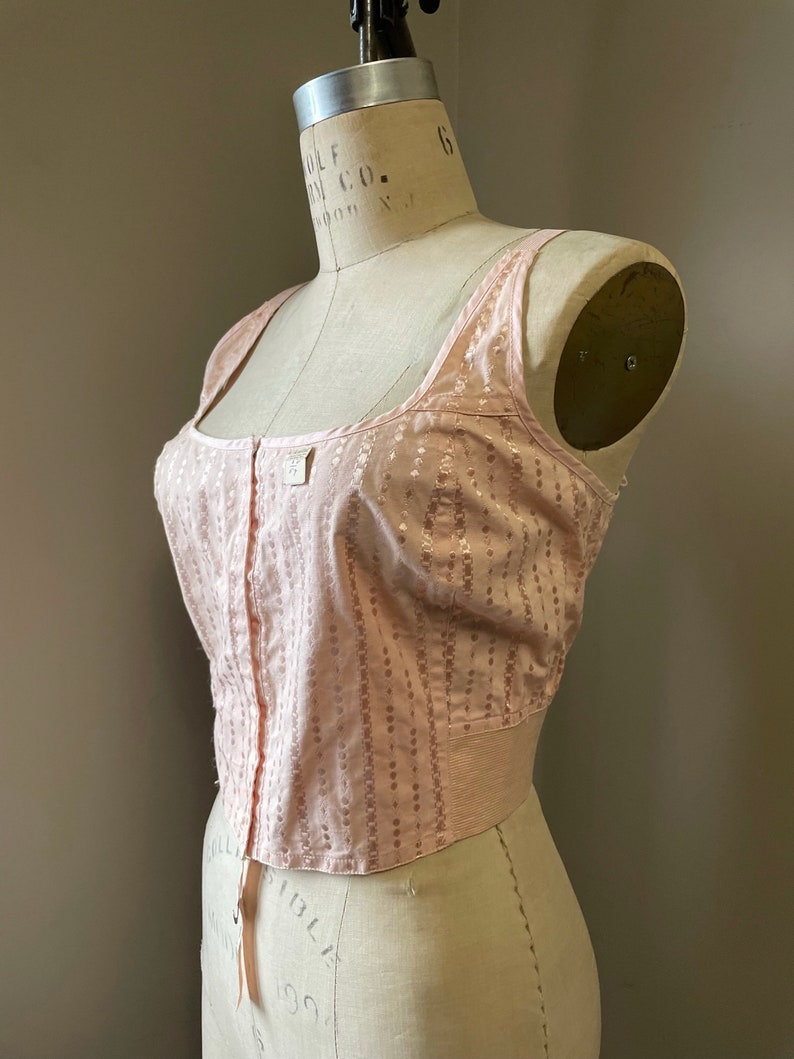 1920s antique blush pink brassiere 20s 30s flapper lingerie bra image 4