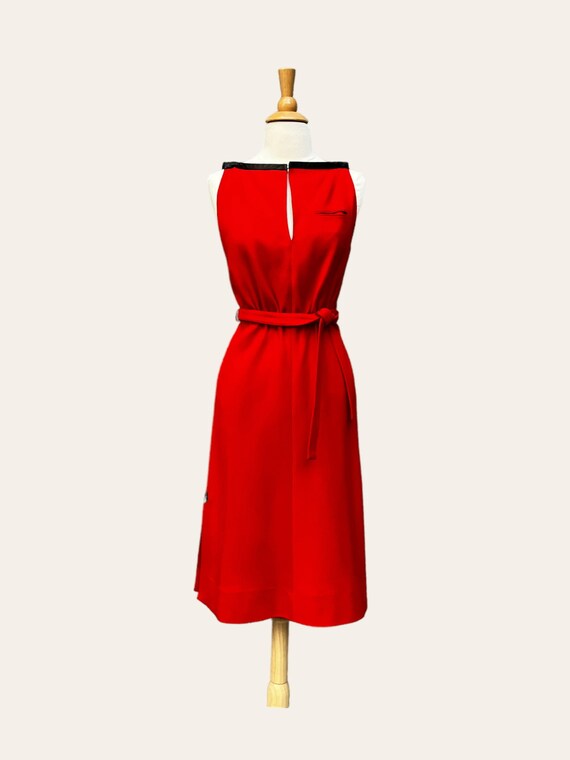 Vintage Courreges red and black dress | 60s 70s A… - image 10