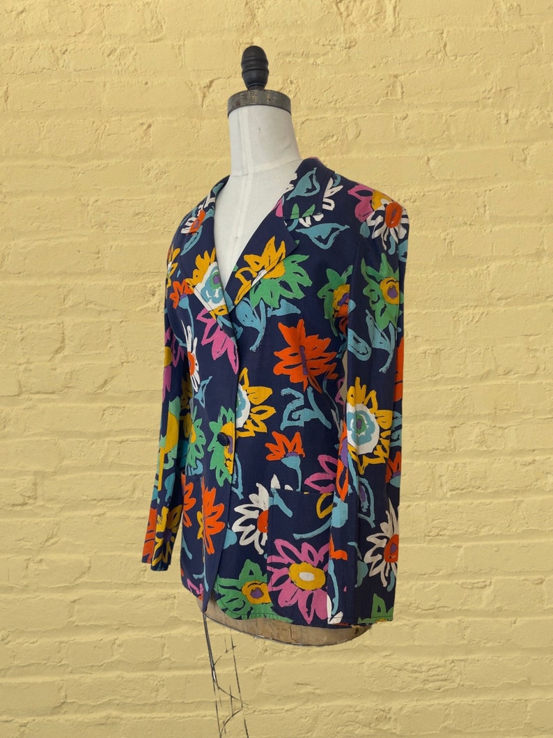 1980s Emanuel Ungaro Flower Blazer image 6