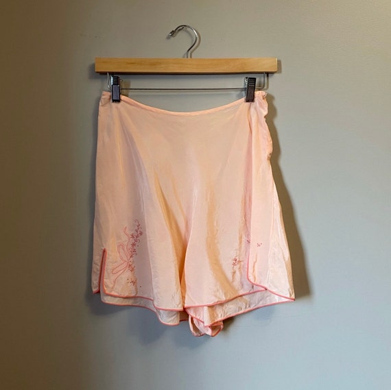 1940s peach silk tap panties • 30's 40's lingerie
