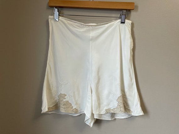 1940s cream silk tap panties • 30's 40's lingerie - image 1