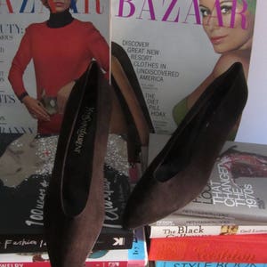 vintage Yves Saint Laurent pumps 80's 90's high fashion minimalist image 9