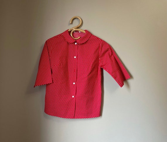 1960s polka dot shirt - image 2