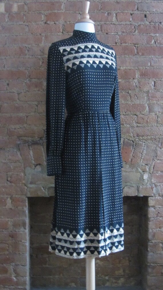 1970s Mollie Parnis polka dot dress | 70's Design… - image 2