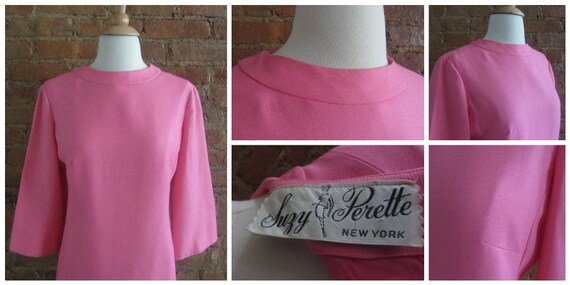 1960s Suzy Perette Pink Shift Dress | 60's Modern Mid Century