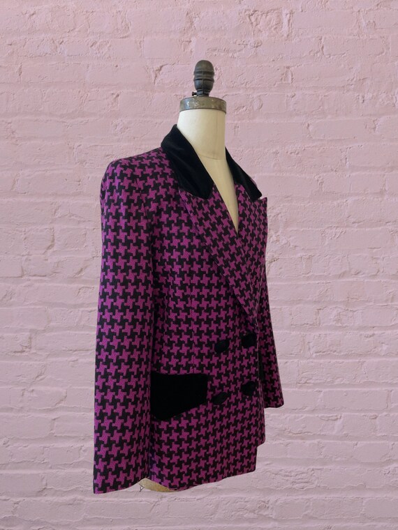 Vintage Lillie Rubin houndstooth blazer - image 6