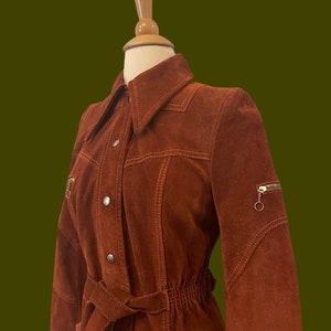 1970s rust suede jacket 60s 70s boho hippie image 6