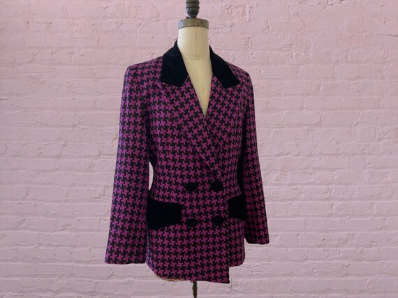 Vintage Lillie Rubin houndstooth blazer - image 9