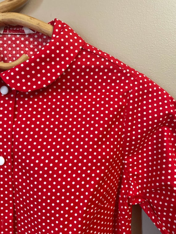 1960s polka dot shirt - image 5