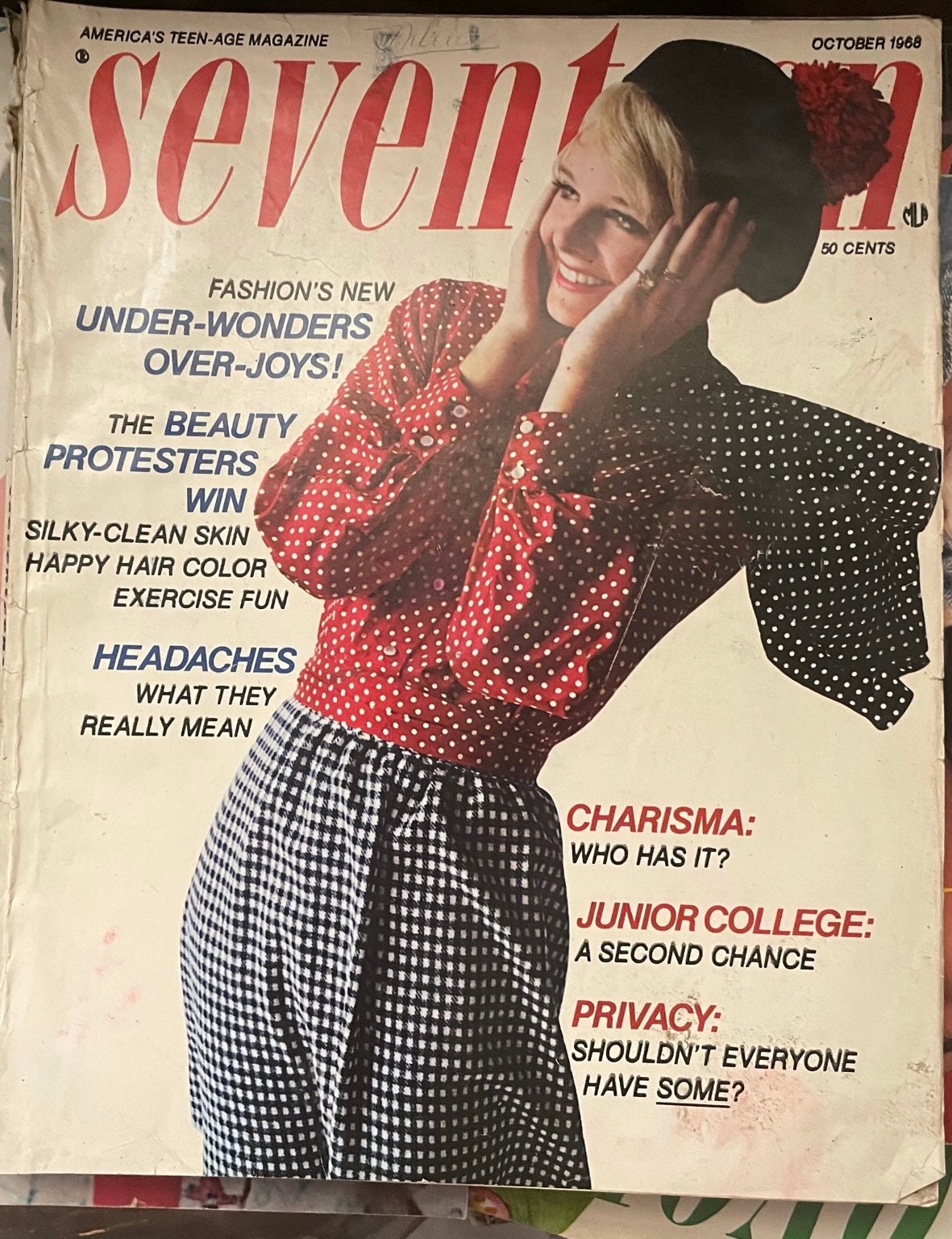 Vintage Seventeen Magazine : October 1968 - Etsy