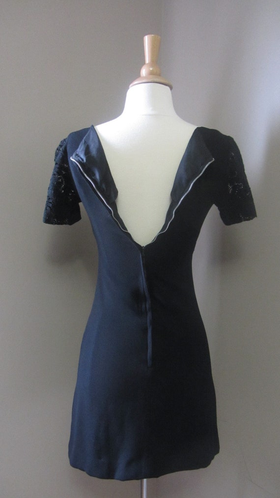 1960s Radley of London black mini dress | 60's Bo… - image 6