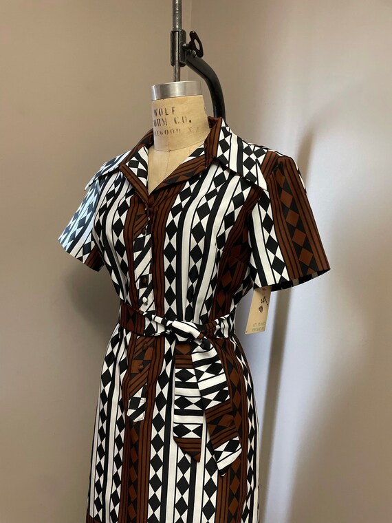 1970s Lanvin geometric print dress | 70's High Fa… - image 5