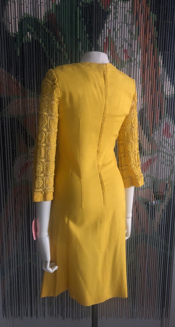 1960s yellow dress | 60's mod mid century - image 5