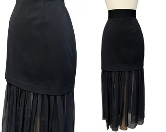 vintage Gemma Kahng black skirt
