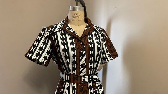 1970s Lanvin geometric print dress | 70's High Fa… - image 4