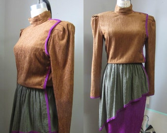 1980s Paul Louis Orrier Dress | 80's High Fashion Paris Designer