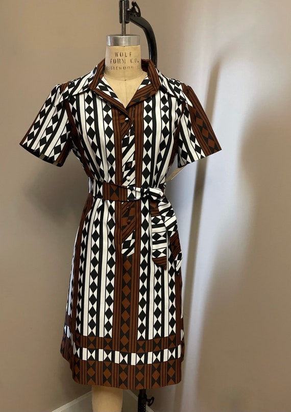 1970s Lanvin geometric print dress | 70's High Fa… - image 2