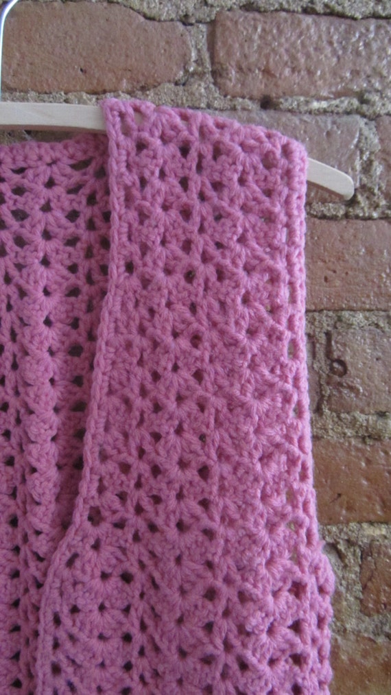 1960s pink crochet knit vest | 60's hippie flower… - image 4