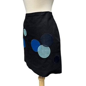 Mini-jupe bleu marine Moschino vintage Créateur italien de haute couture des années 90 image 5